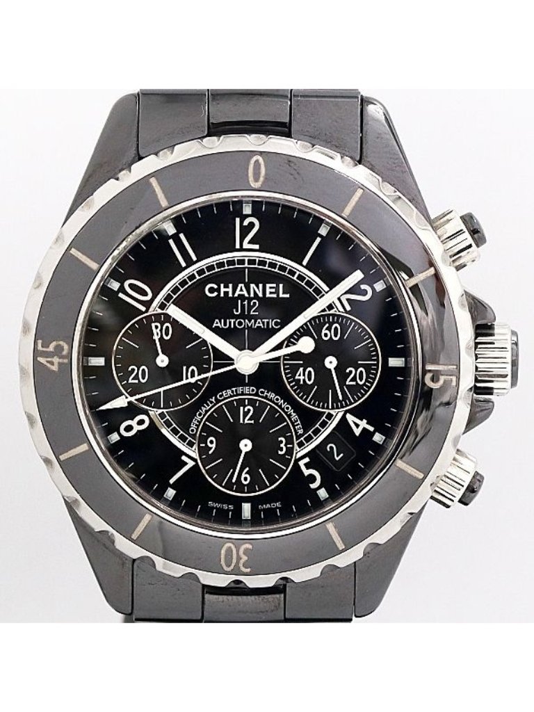 Chanel Chronograph Automatic Winding Black Dial Watch